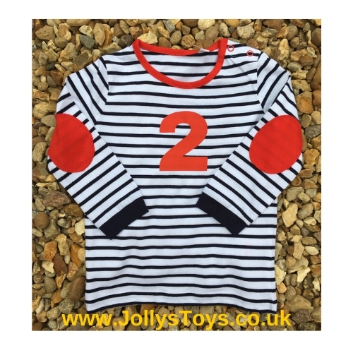 Number Two Navy Breton Top